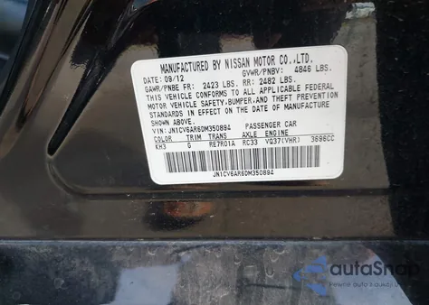 2013 Infiniti G37X z USA, uszkodzony, nr VIN JN1CV6AR6DM350894